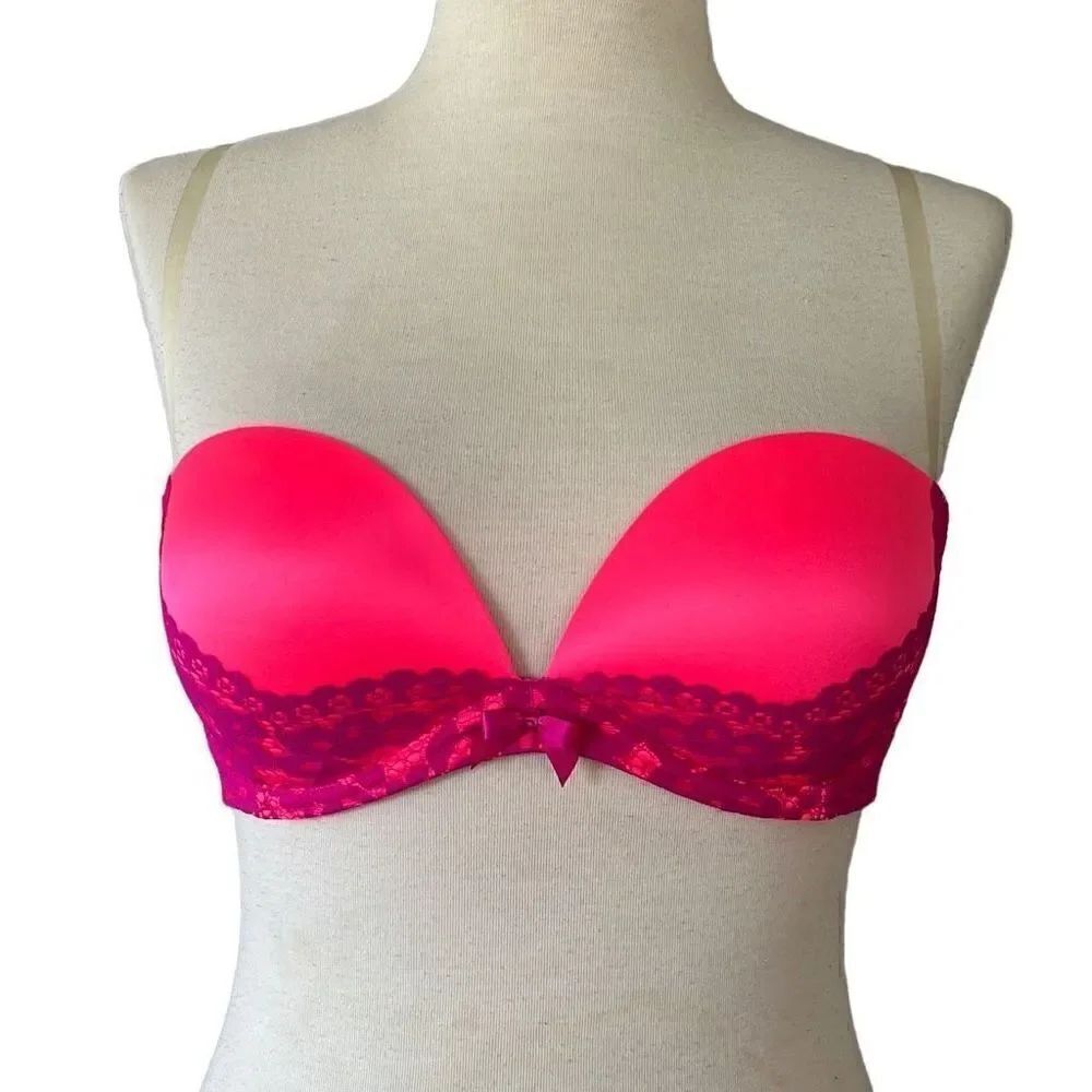 VS Victoria’s Secret Very Sexy Lace Strapless Bra 32 D